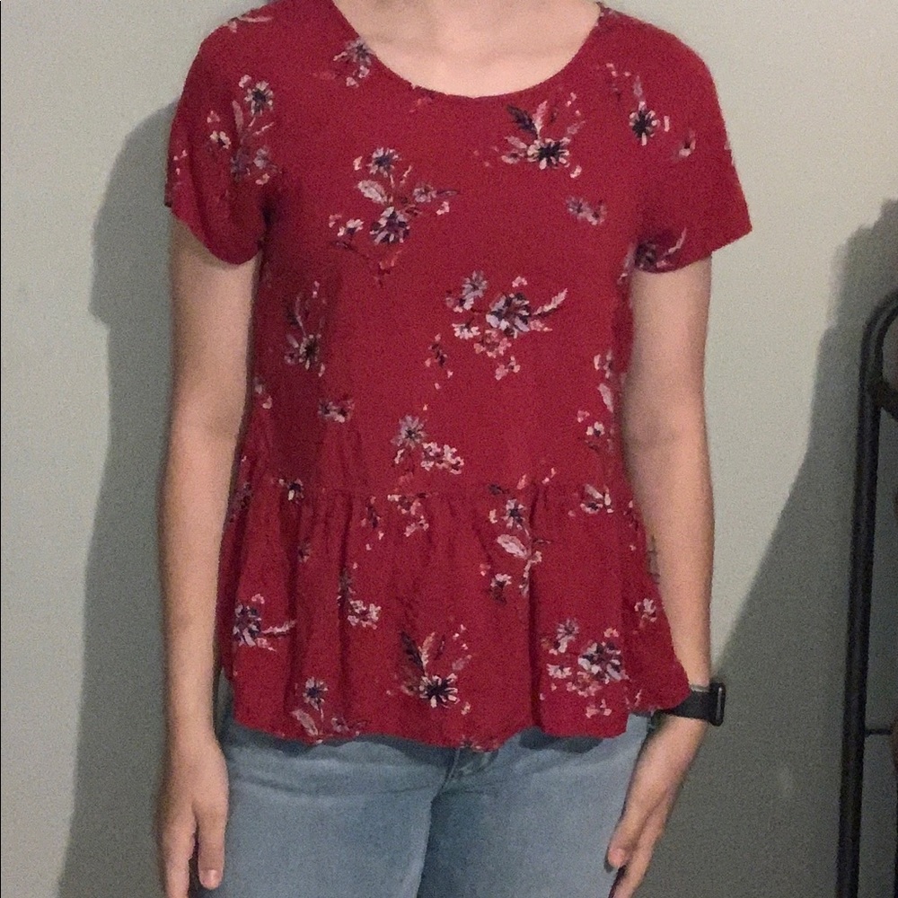 Red blouse